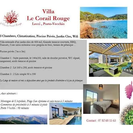 Le Corail Rouge Corse Villa Lecci